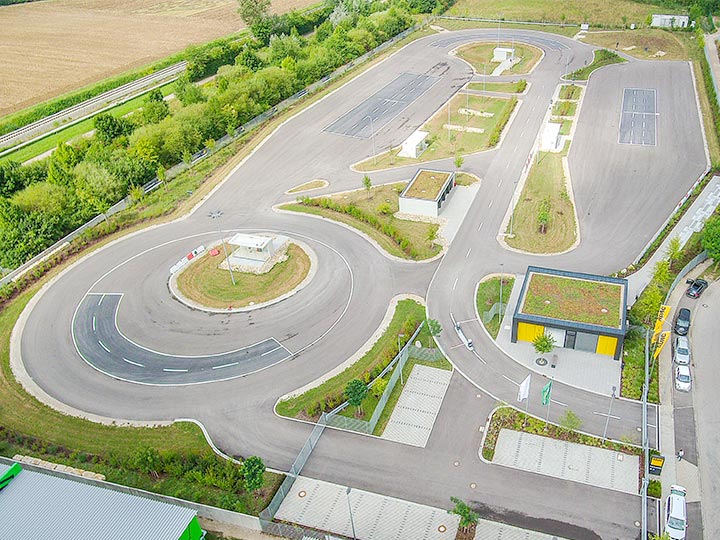 Luftbild der Fahrsicherheitstrainingsanlage Ingolstadt