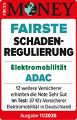 ADAC Autoversicherung ausgezeichnet von Focus Money für die fairste Schadenregulierung Elektromobilität 2026